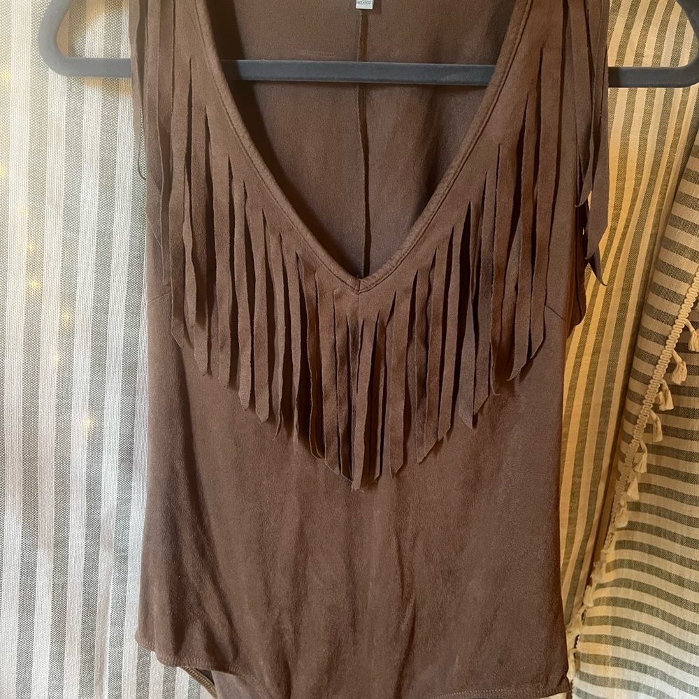 Charlotte Russe Brown Sleeveless Bodysuit